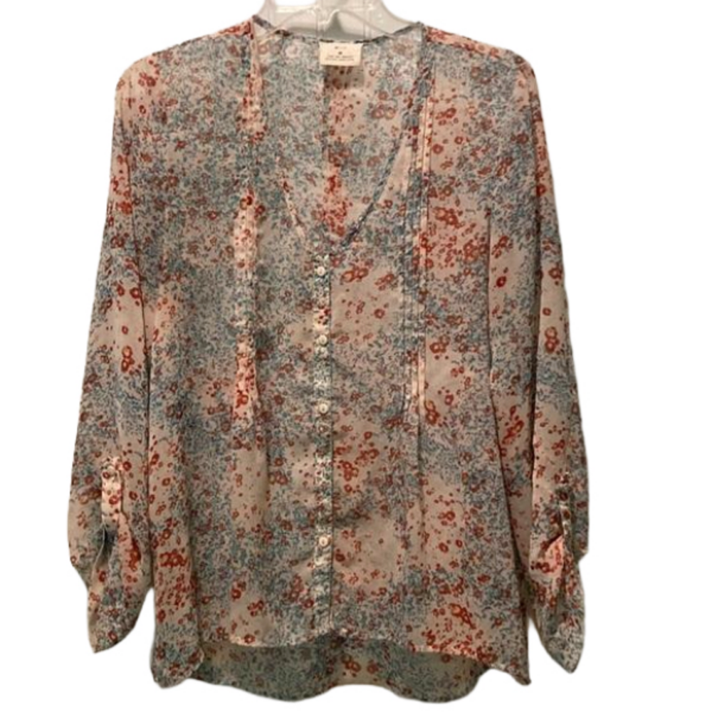 Pins and Needles Sheer Floral Blouse Size M